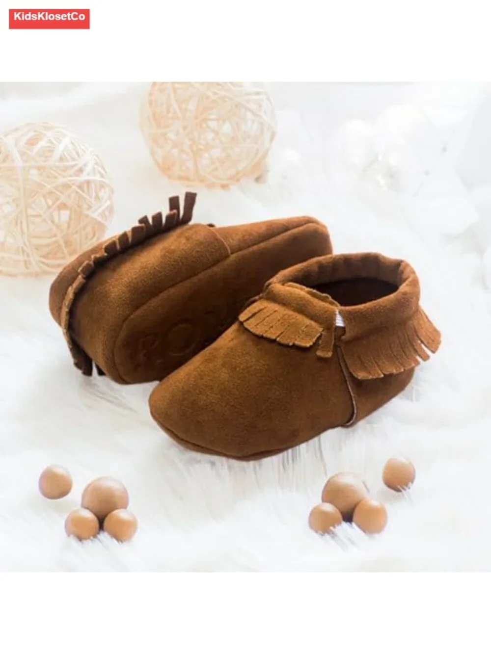 Infant Baby Fringe Mocc Boys Girls Tassel Crib Shoes